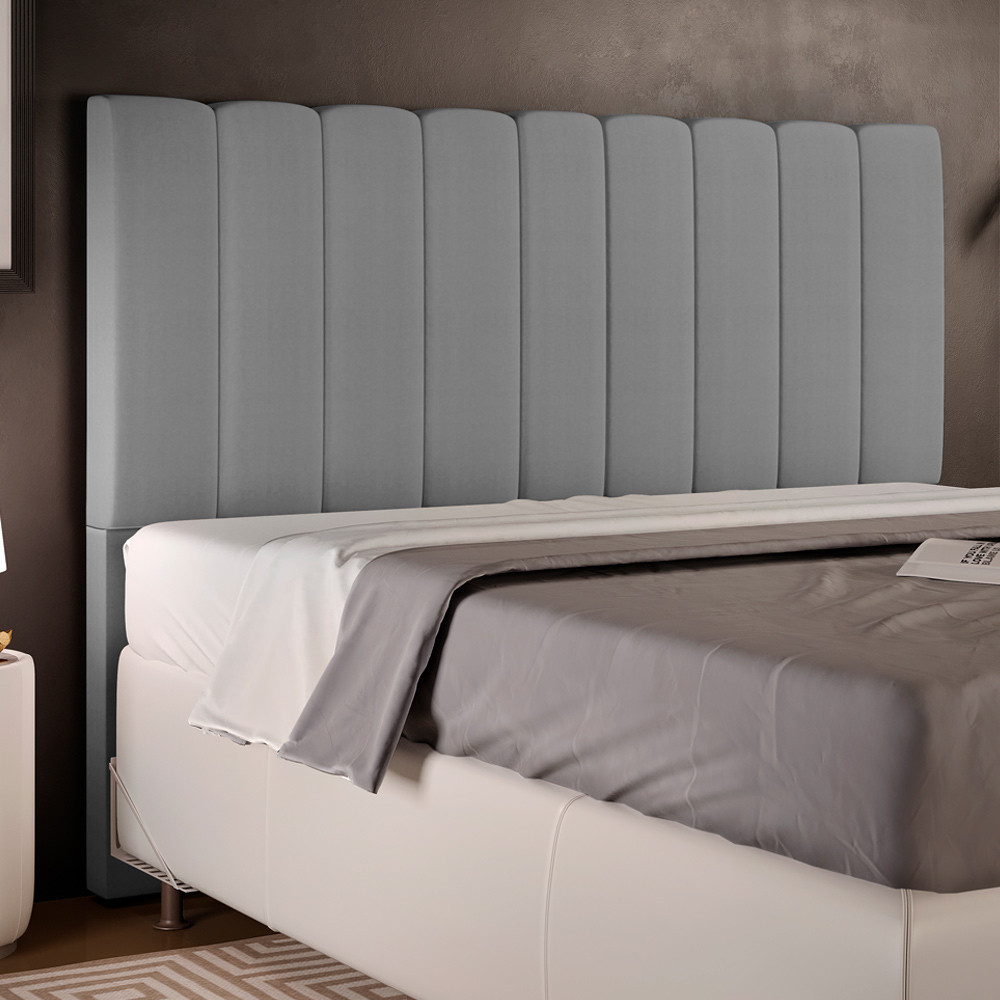Cabeceira Cama Box Casal King 195 cm Dália W01 Facto Cinza - Lyam Decor em Oferta na Shopee