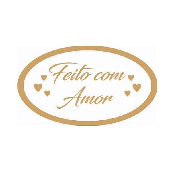 Etiqueta Adesiva Feito com Amor com 100 unidades - Rizzo Distribuidora em Oferta na Shopee