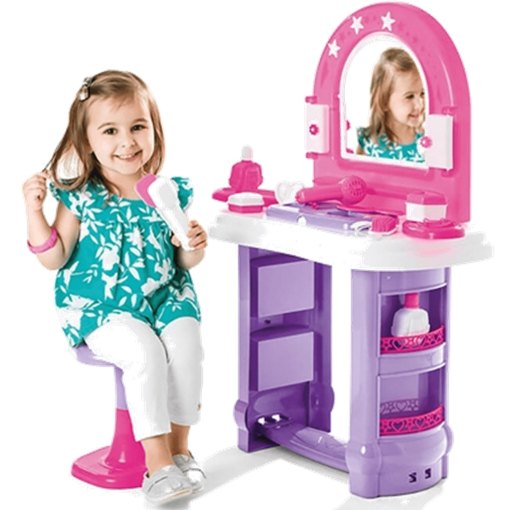 Penteadeira Infantil com Acessórios Miss Glamour 0320 TaTeTi em Oferta na Shopee