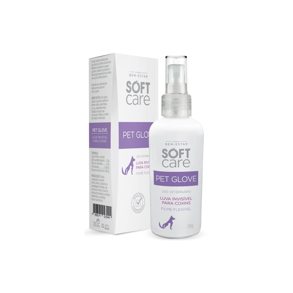 Pet Glove Soft Care Loção Hidratante Luva Pet Society 50g