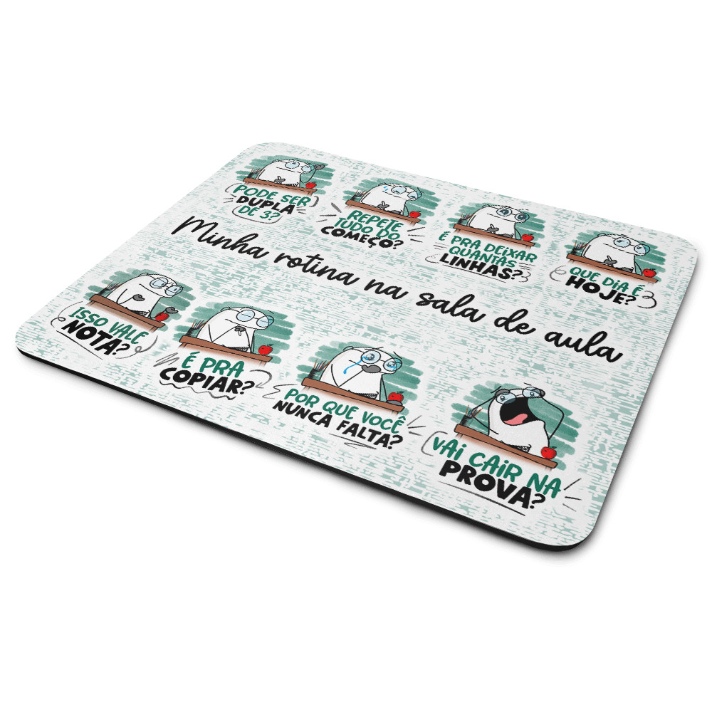 Mouse Pad Flork Professor Minha Rotina na Sala de Aula — R$ 44,93 em Shopee, 25% OFF