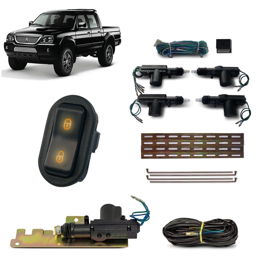 Kit Trava Elétrica + Trava de Caçamba L200 Outdoor HPE