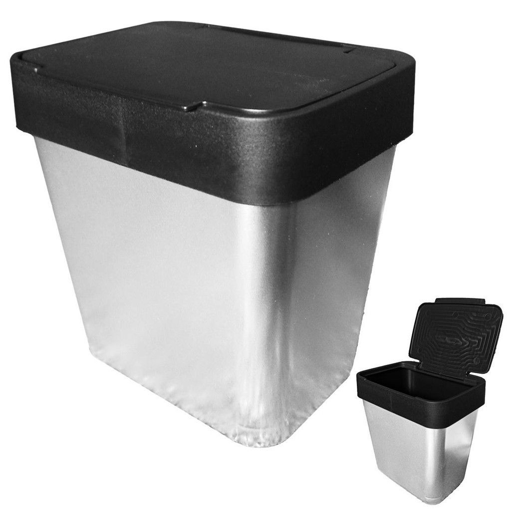 Lixeira de Pia Cesto de Lixo 2,5L Metálica Plástica Click Cozinha Tampa MB em Oferta na Shopee