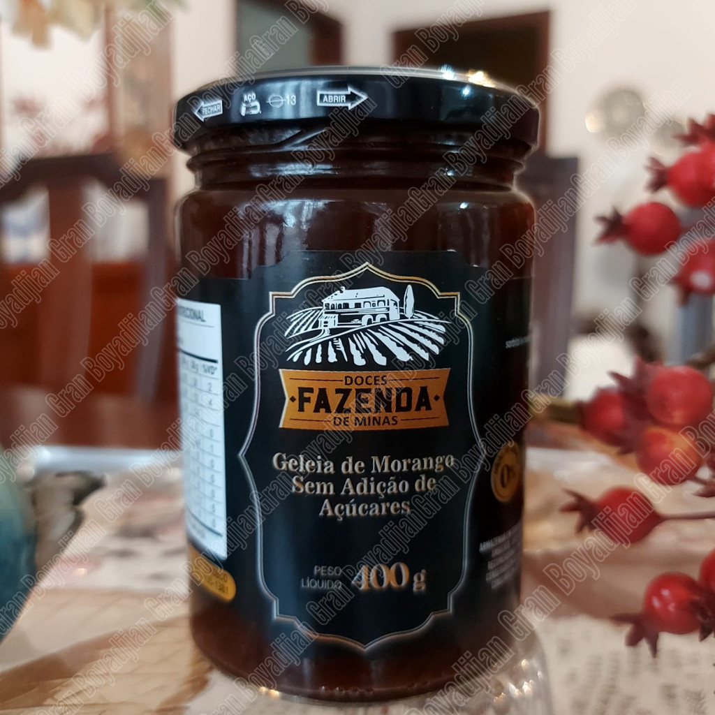 Geléia Diet Sem Adição de Açúcar de Morango 400 Gramas - Fazenda de Minas