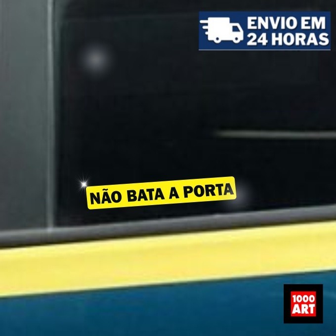 Adesivo Não Bata A Porta - 2 adesivos Motorista | Uber | 99 | Taxi - Adesivo Segurança Taxi Uber Consultórios Hospitais