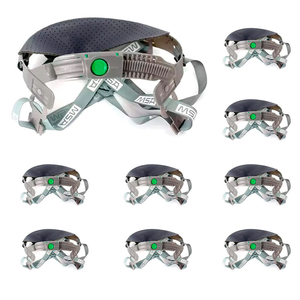 Kit C/ 10 Carneira Capacete Msa C/ Jugular Push Push Key Segurança Epi