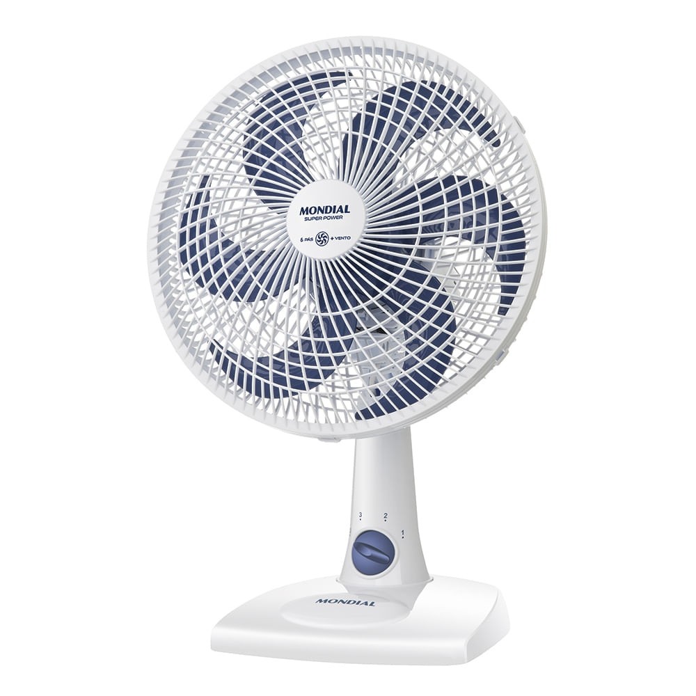 Ventilador De Mesa Super Power 60w 6p 30cm 127v Vsp-30w Branco Mondial