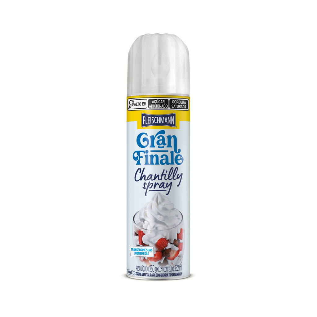 Chantilly Gran Finale Spray Fleischmann 250g em Oferta na Shopee