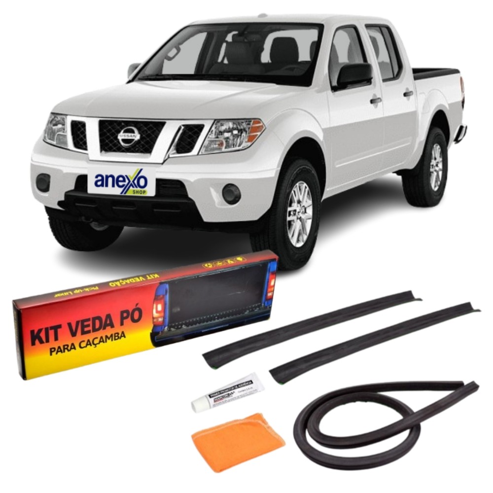 Kit Vedação Tampa Caçamba Nissan Frontier 2007 a 2016 Veda Pó Protetor de Sujeira e Líquidos