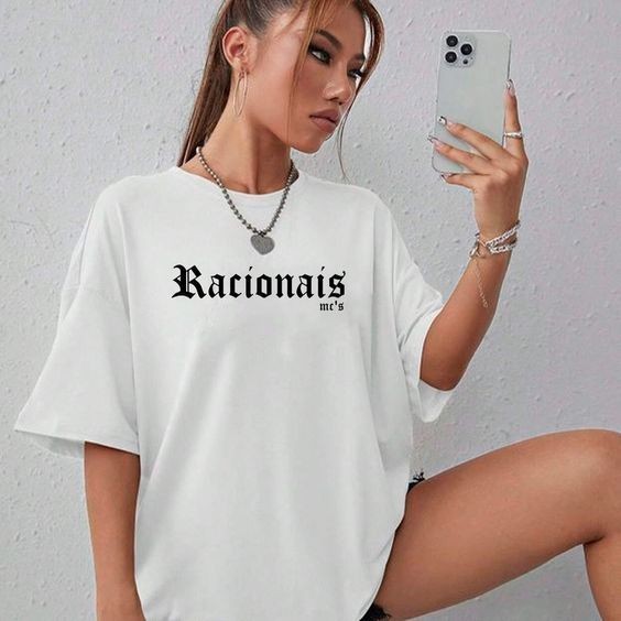 Linda Camiseta Oversized Feminina Streetwear Larga Estilo De Rua Confortavel Academia Passeio Caimento Perfeito