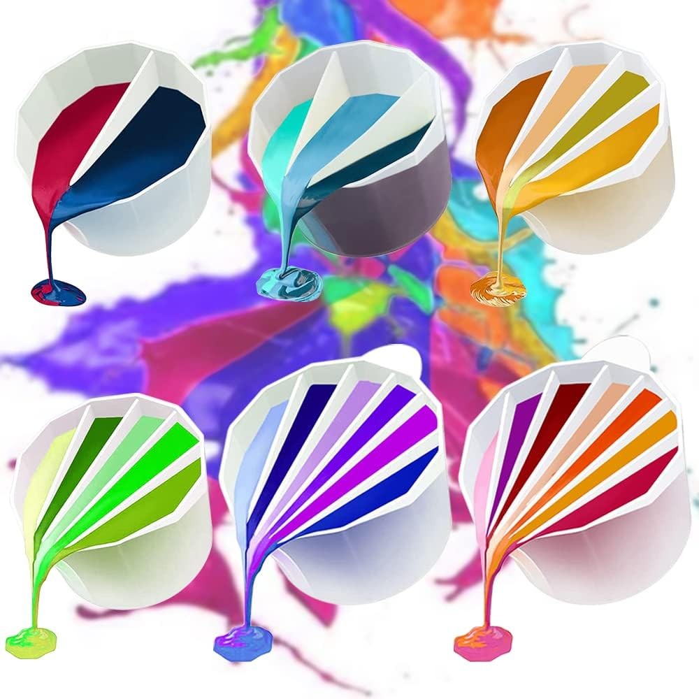 Copos Divididos De Silicone , Para Pintura Derramando De Mistura De Resina Reutilizáveis , Copo Divisores DIY Acrílica em Oferta na Shopee