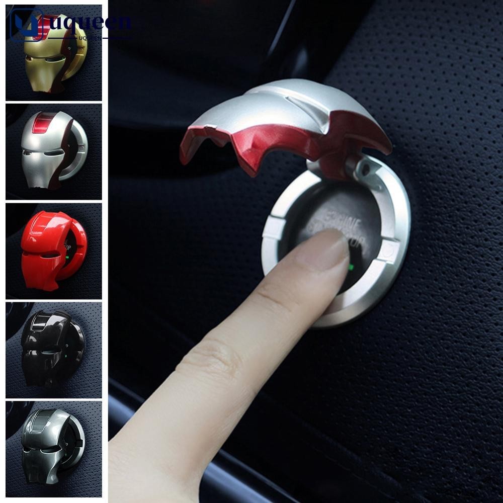 UQUEEN Interior Do Carro Botão De Parada De Ignição Motor Tampa Protetora Ferro Homem Decoração Acessórios Interiores em Oferta na Shopee
