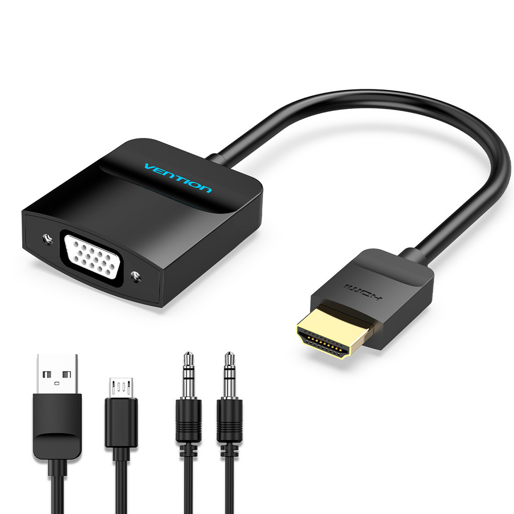 Conversor Adaptador Vídeo Hdmi Macho Para Vga Femea + Audio