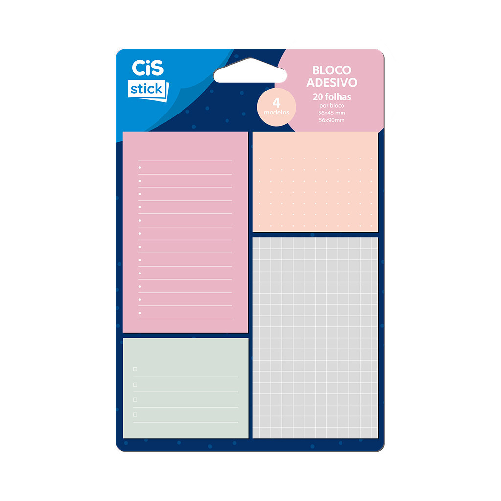 Bloco adesivo CIS STICK Trend com 4 modelos em Oferta na Shopee