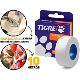 Fita Veda Rosca Anti Vazamento Para Tubos E Conexões Pvc Metal Plástico 18mm x 10m Tigre em Oferta na Shopee