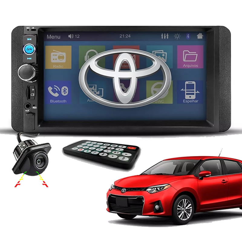 Central Multimidia Android Toyota Moldura Câmera Gps Wifi