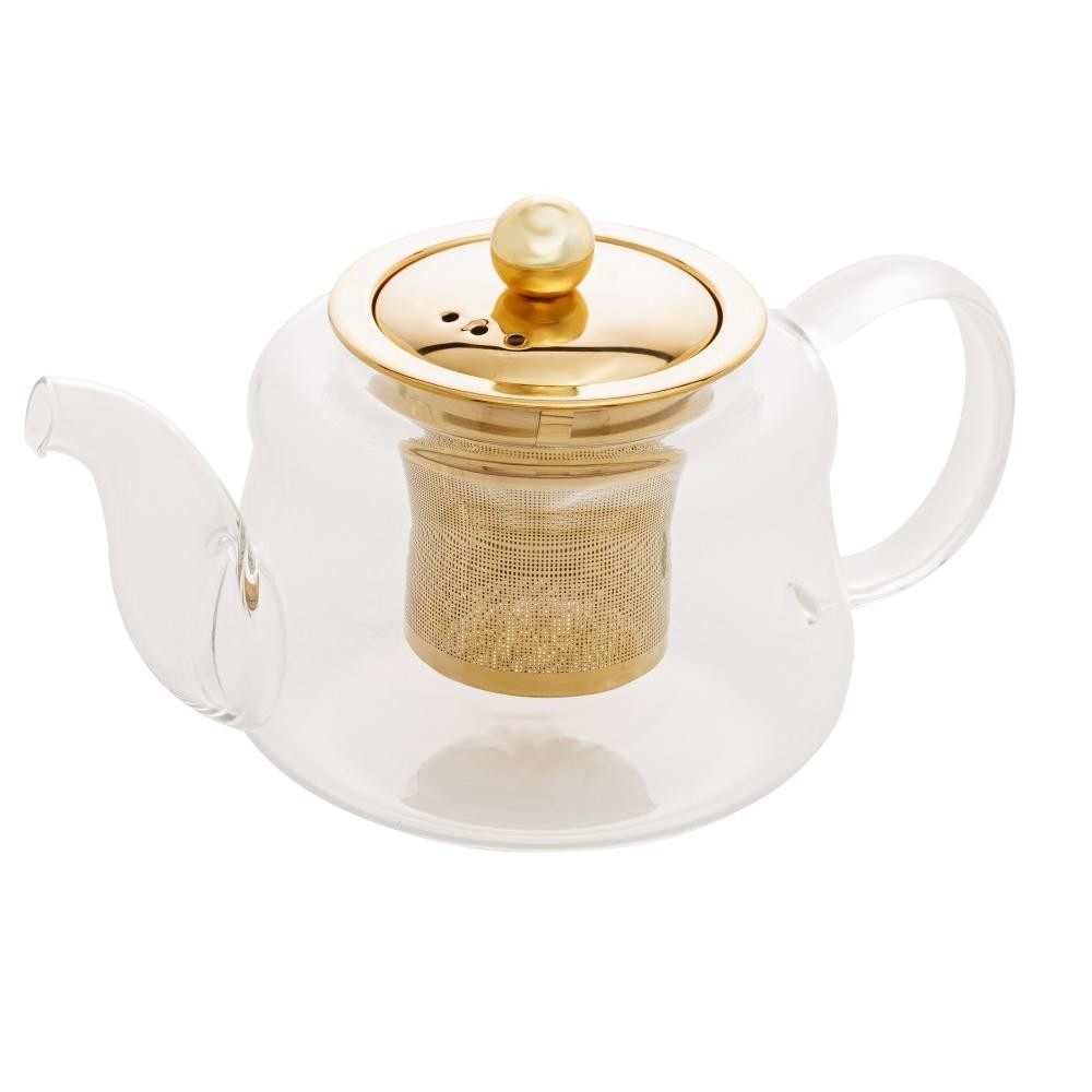 Chaleira com Difusor Wolff Dourado de Borossilicato 600ml