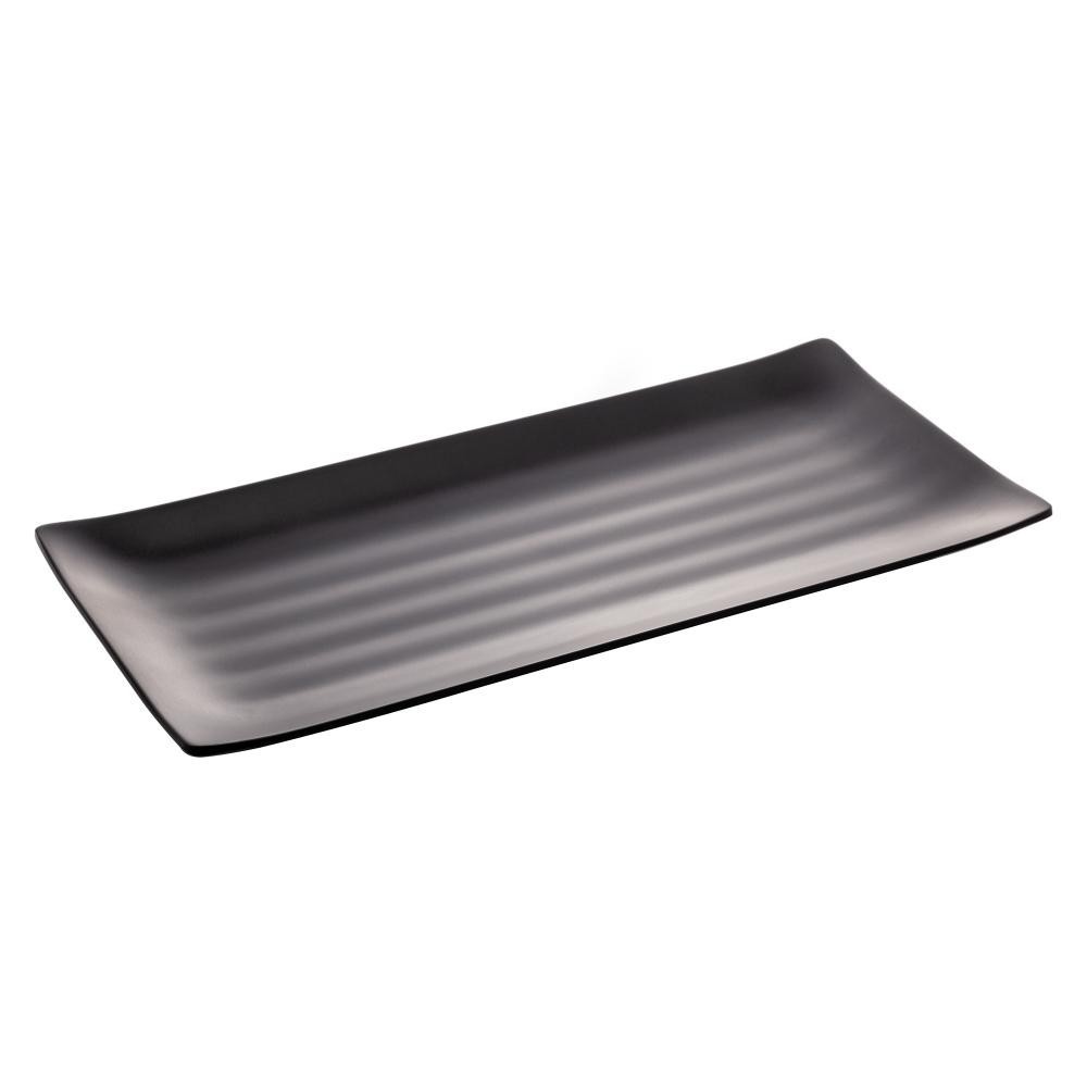 Travessa Retangular Lyor Tóquio de Melamina Preta 35,5cm - Home & Living