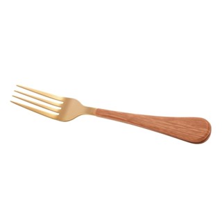 6 Garfos para Mesa Wolff Amadeirado Dourado