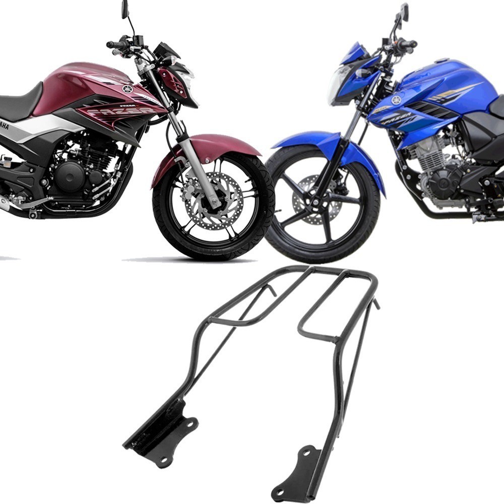 Churrasqueira Bagageiro Moto Fazer 250 2006 A 2017 Aço Maciço Sansão Preto Pro Tork