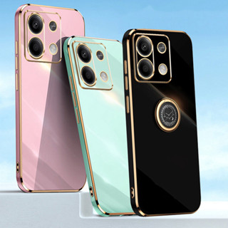 Para Xiaomi POCO M6 X6 Pro C65 C55 4G 5G Caixa De Anel De Dedo Capa De Borda Macia