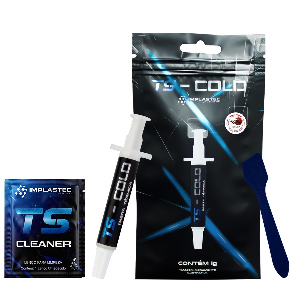Pasta Térmica Alto Performance 10.5 W/m.K Implastec TS Cold Seringa 1g