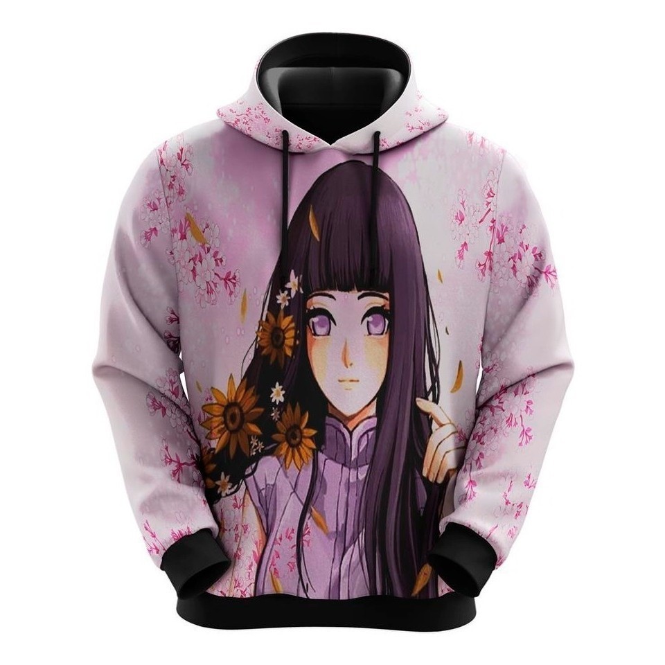 Blusa Moletom Full Sublimado Hinata Hyuga - Naruto Shippuden