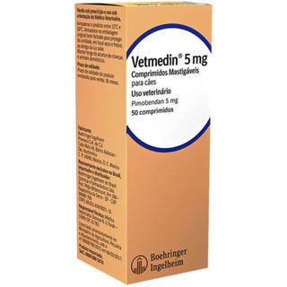 Vetmedin Boehringer Ingelheim 50 Comprimidos Mastigáveis para Cães - 5 mg em Oferta na Shopee