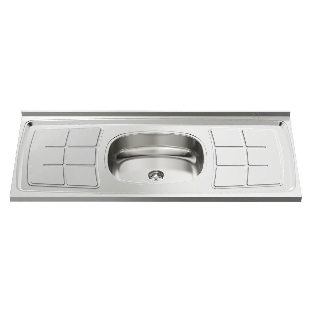 Pia de Cozinha com Cuba e Válvula Bali 120cm Aço Inox - Ghel Plus em Oferta na Shopee