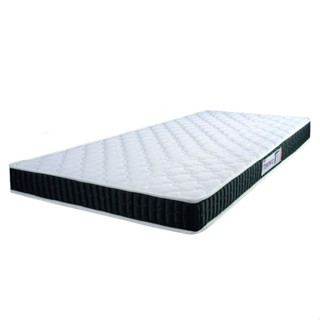 Colchão Solteiro Espuma D33 Toronto 78x188x14cm Branco/Preto Hellen - Suporta até 120kg por Pessoa