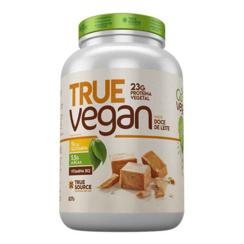 Whey Protein Vegano True Vegan Doce de Leite 837g True Source