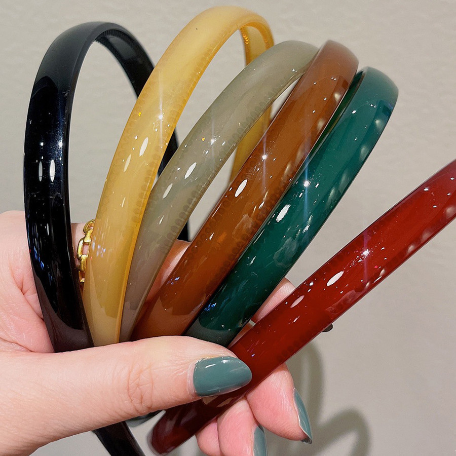 Summer Simple Design Women Girls Acrylic HairBands Headwear Headbands Cabeleireiro