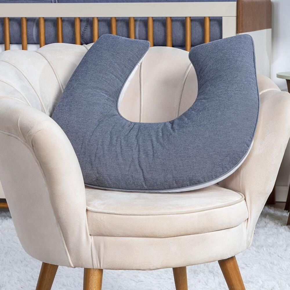 Almofada De Amamentação Em Linho Várias Cores Linha Premium - Batistela Baby