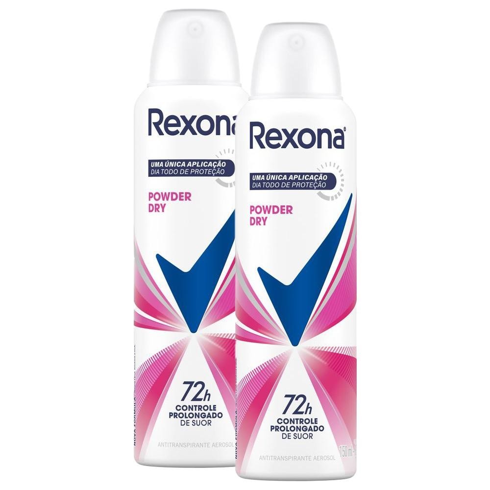 Kit 2 Desodorantes Rexona Motionsense Antitranspirante Aerossol Powder Dry 150ml em Oferta na Shopee