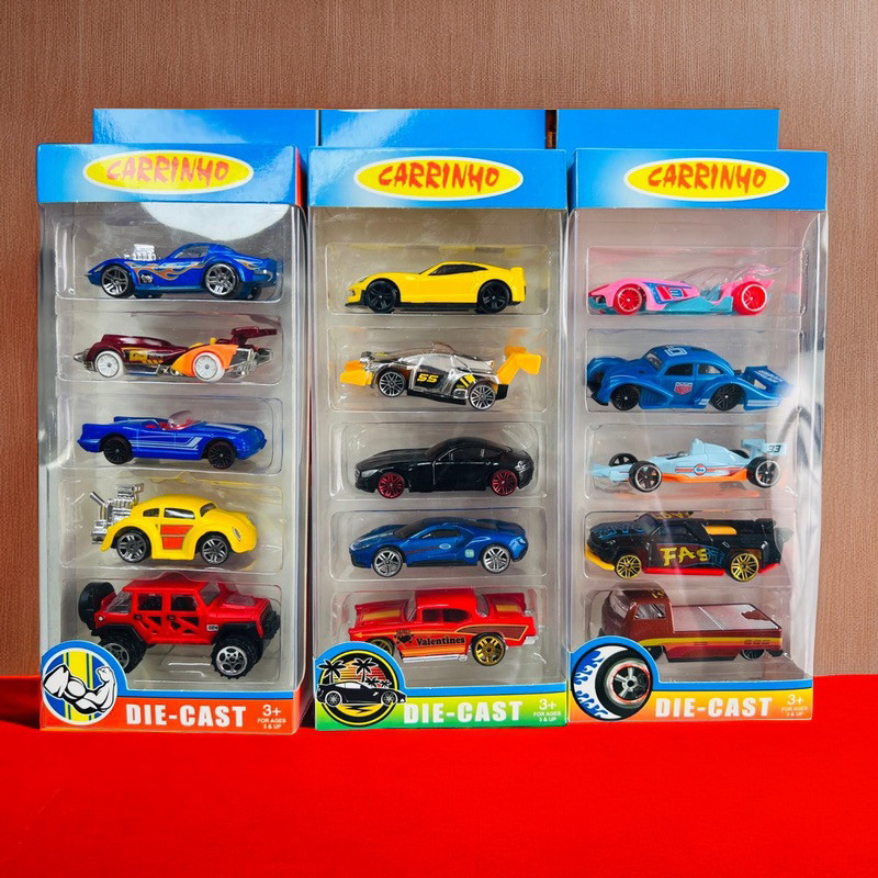 Kit Coleção Carrinho De Ferro Estilo Hot Wheels kit 5 Peças MA-135 em Oferta na Shopee