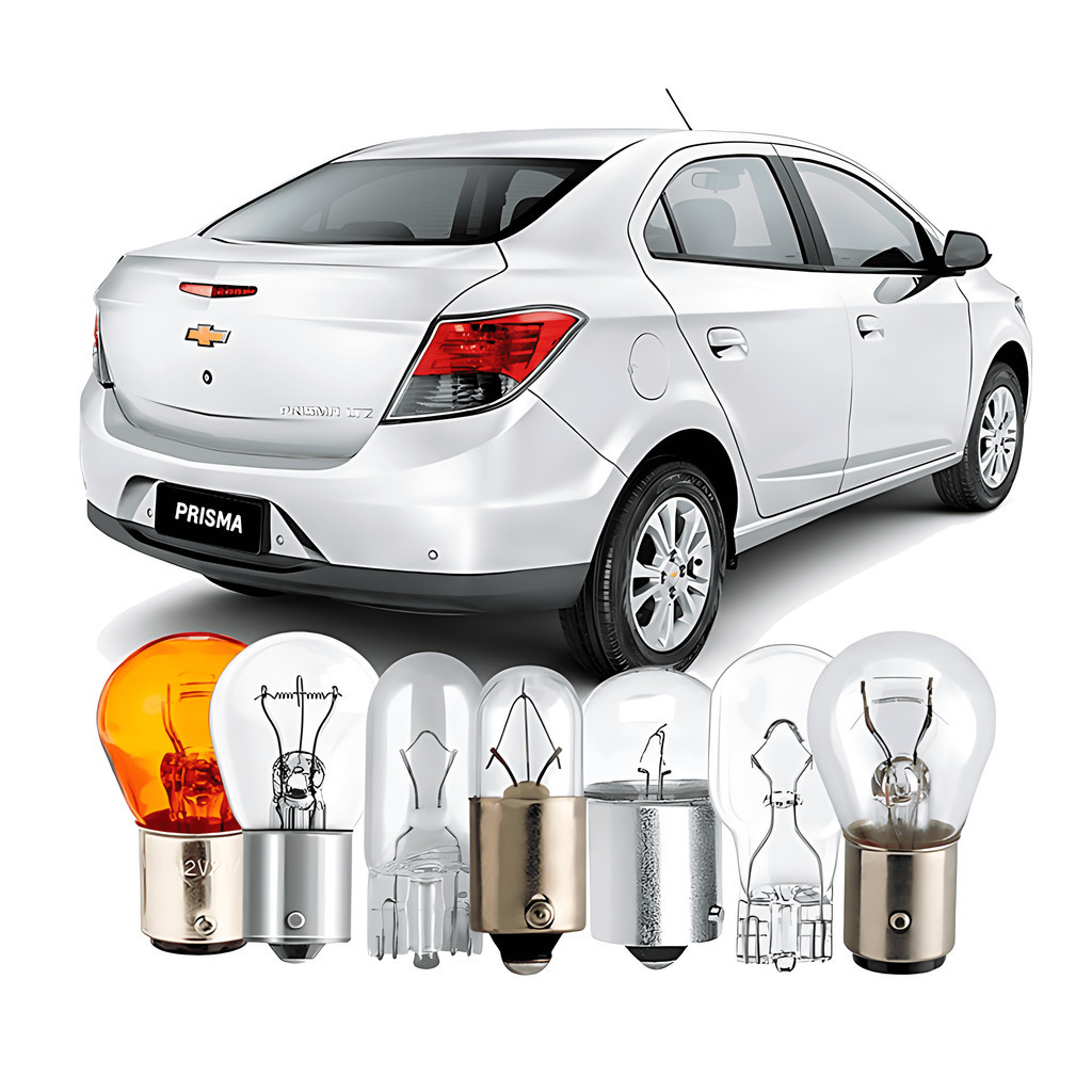 Kit Lâmpadas Lanterna Traseira Farol Seta Ré Freio Pingo Onix Prisma Spin Cobalt Cruze S10