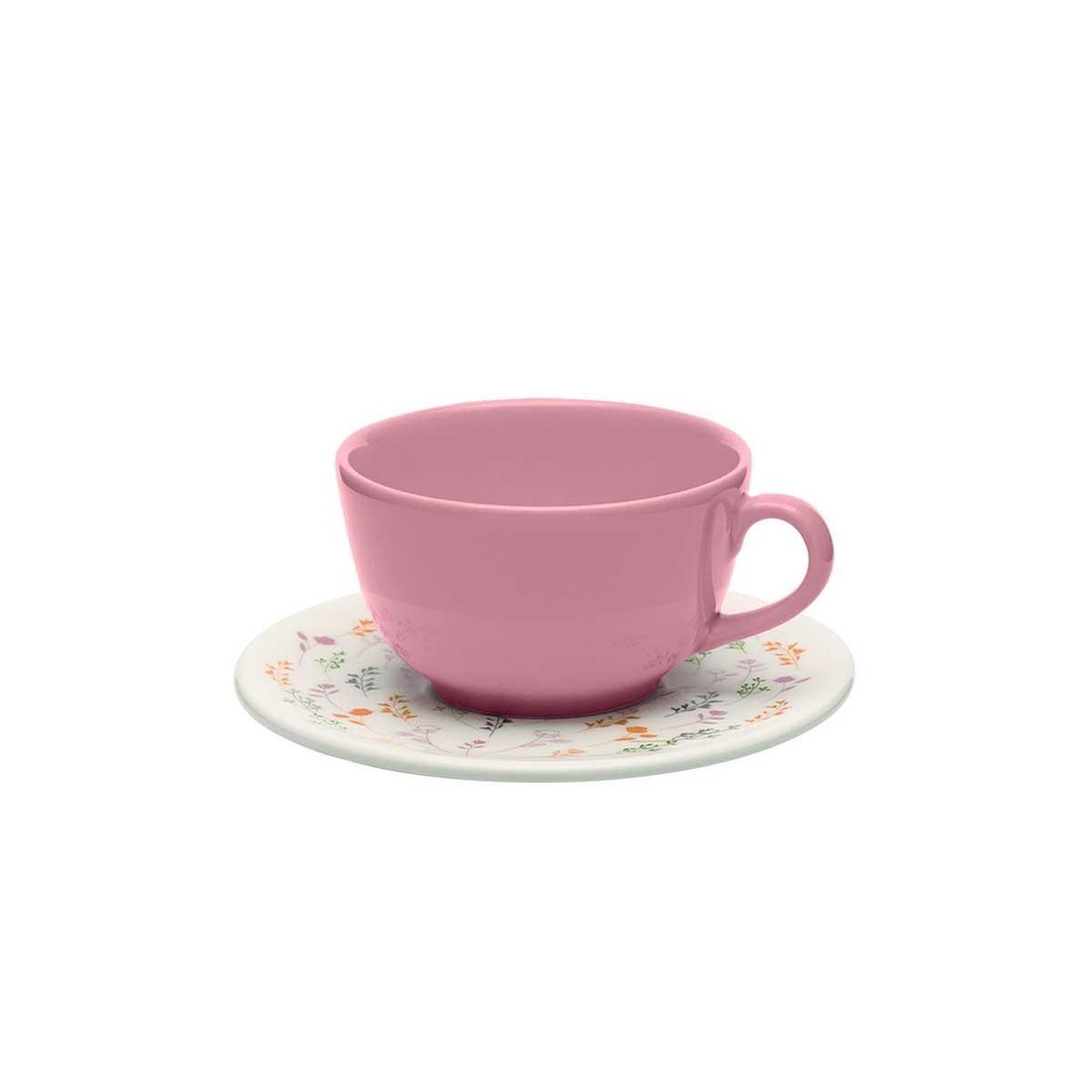 Jogo De 6 Xícaras 200 Ml Com Pires Unni Jardim Secreto - Home & Living