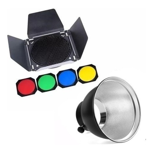 Rebatedor Flash Barndoor Colmeia 4 Filtros Panela Mini master