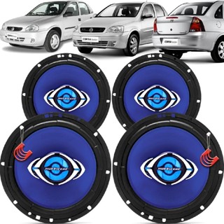 Kit Alto Falantes Dianteiros e Traseiros Chevrolet Corsa Sedan 1994 a 2012 - Hurricane Class 520w em Oferta na Shopee