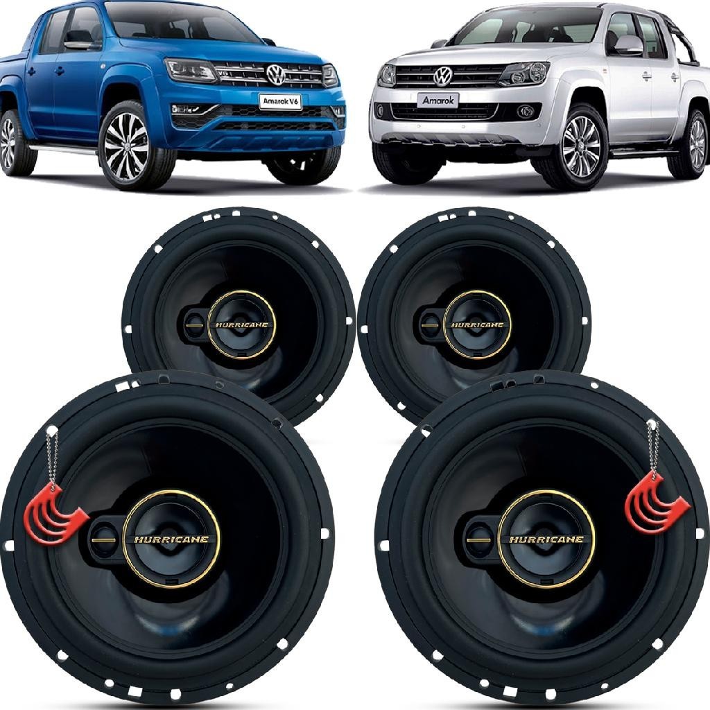 Kit Alto Falantes Dianteiros e Traseiros Volkswagen Amarok CD 2010 até 2021 - Hurricane Aurum 480w