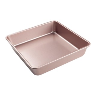 Forma de Aço Carbono para Culinária Cromus Allonsy Rose Gold Quadrada Fundo Fixo 24x24x5cm 1un em Oferta na Shopee