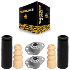 Par Kit Amortecedor Traseiro Batente Coifa Crossfox 2005 até 2017 Axios