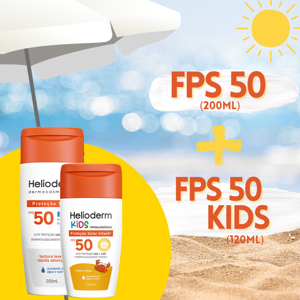 Kit Família Helioderm FPS 50 FPS 50 Kids - Kley Hertz — imagem 2 de 2