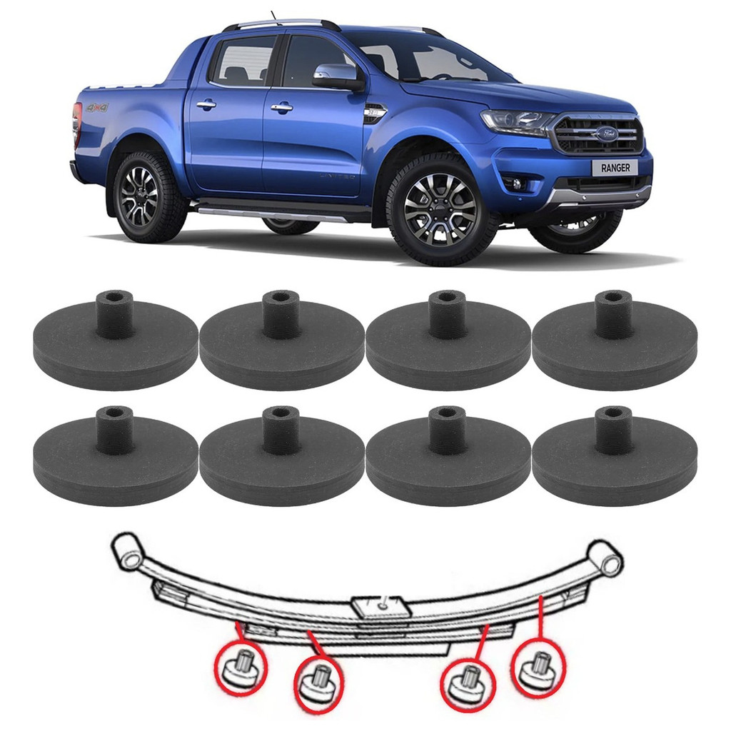 Kit Separador Isolador Ruido Feixe De Molas Ranger 2013...