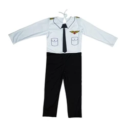 Roupa Piloto de Avião Infantil Fantasia Longa para Menino