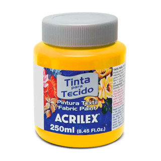 Tinta para Tecido Fosca amarelo 250ml 505 Acrilex