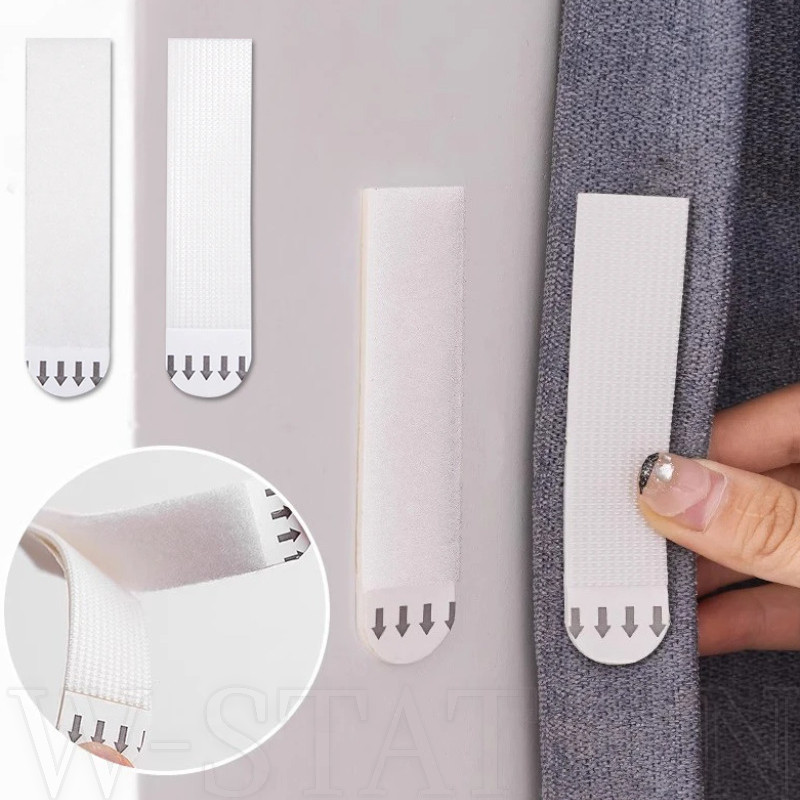 Fita Fixadora Multiuso Para Cortinas-Auto-Adesiva Molduras Tapetes Domésticos Pés Anti-Derrapante-Organizador De Fotografia Escritório Doméstico em Oferta na Shopee