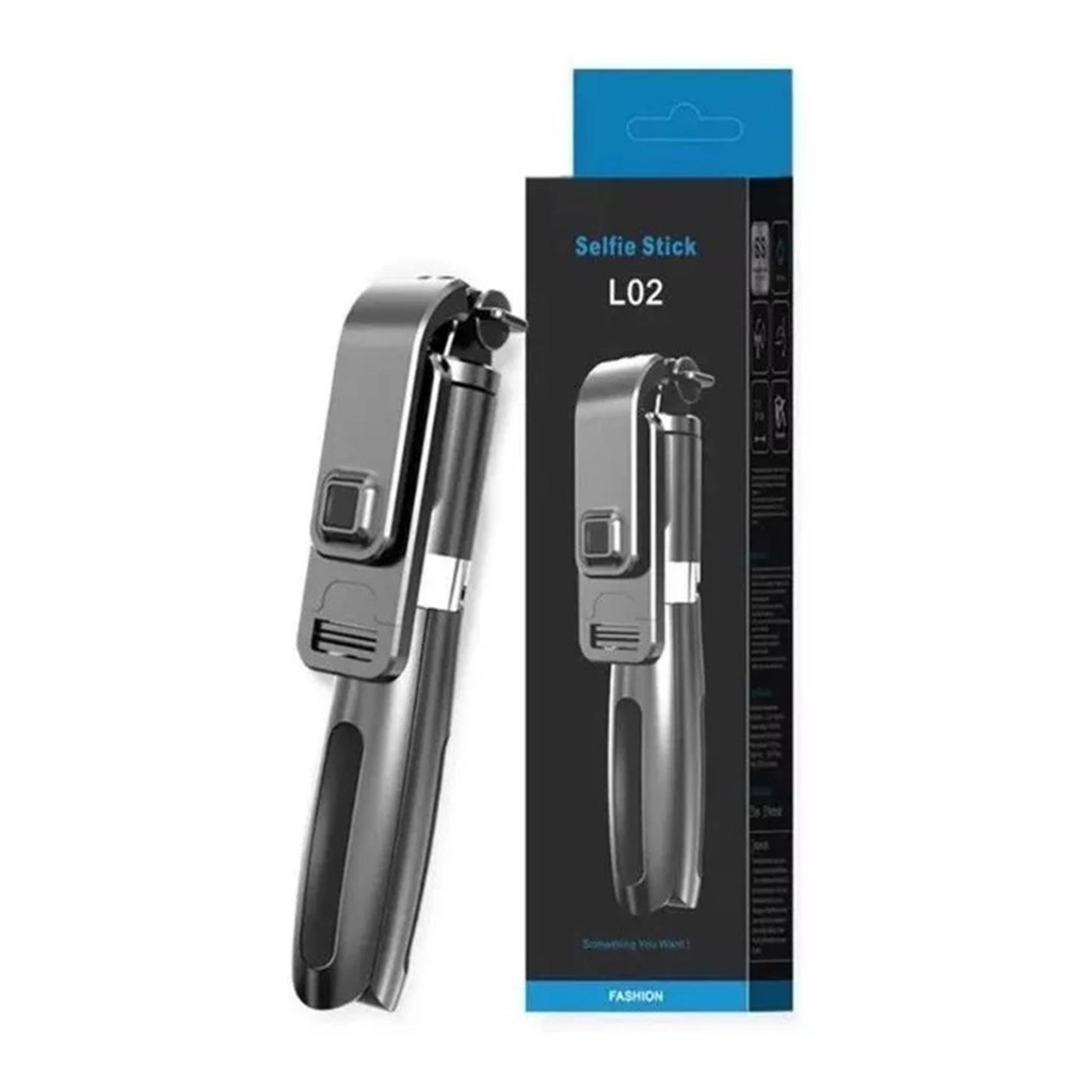 Bastão De Selfie Stick L02 Com Bluetooth E Tambem Tripe mesa C/ Controle Bluetooth Retráti Serve por celular e camera action gopro em Oferta na Shopee