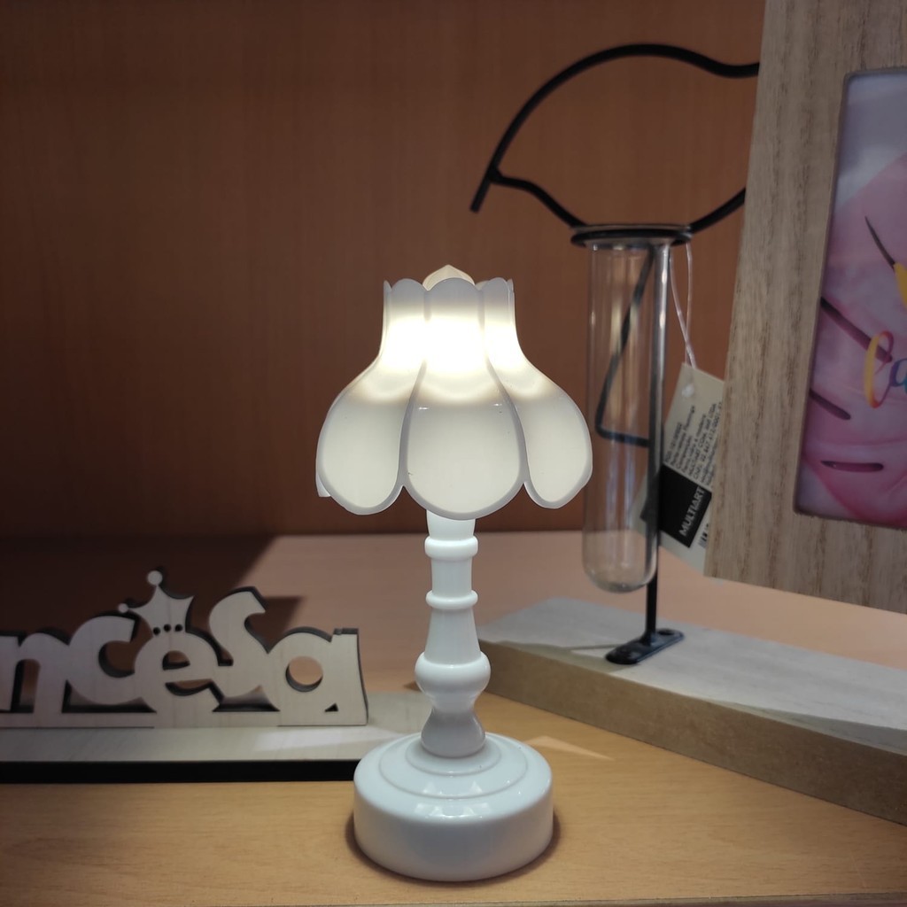 Mini Luminária Led Abajur Antigo Vela Decorativa 13cm