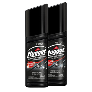 Kit com 2 Polidores De Sapato Líquido Preto Nugget 60Ml